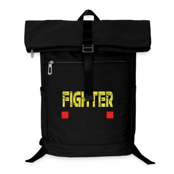 FIGHTER text base - Laptop Backpack - black - Front