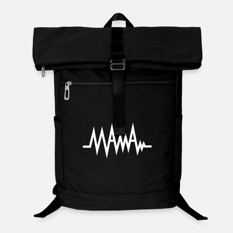 Idée cadeau ECG de maman, Battement de cœur de grossesse - Sac à dos ordinateur - noir