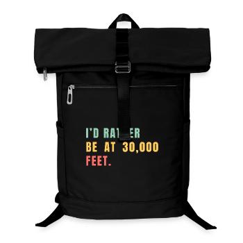 Ich wäre lieber auf 30.000 Fuß - Laptop-Rucksack  - Schwarz - Vorne