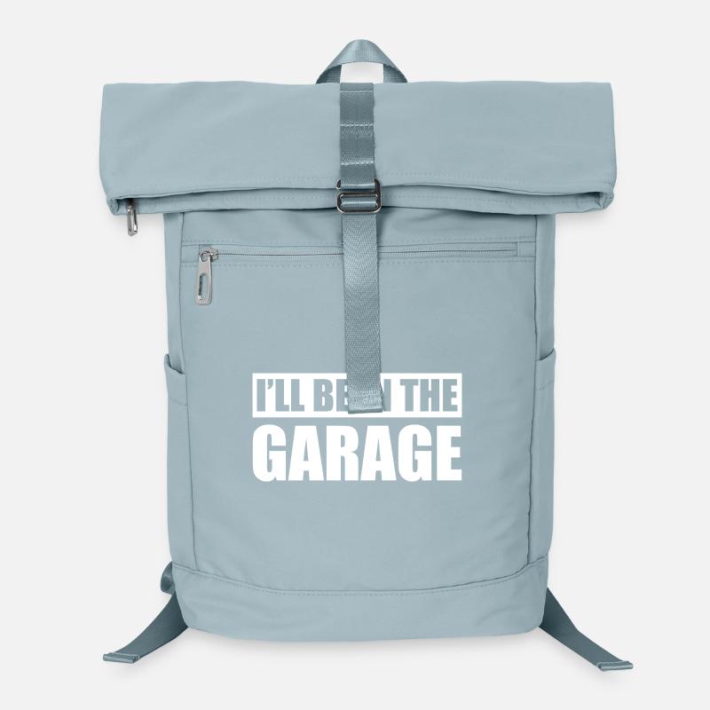 Je serai au garage Amoureux de voitures mec Sac à dos ordinateur