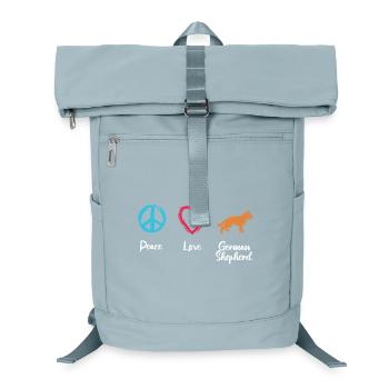 Frieden Liebe Schäferhund - Laptop-Rucksack  - Eisblau - Vorne
