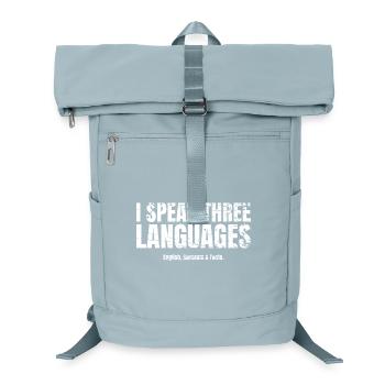 Sarcasm I speak three languages - Laptop Backpack - ice blue - Front