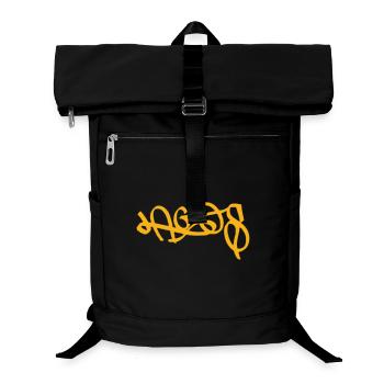 Golden Lagos Day Street Art Souvenir - Laptop Backpack - black - Front