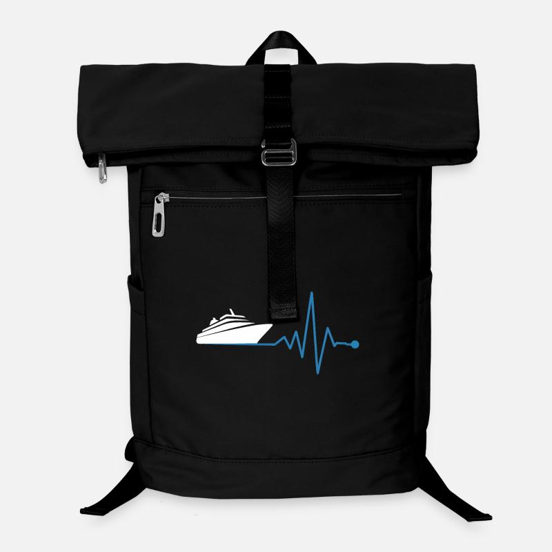 Yacht und Herzschlag Laptop-Rucksack 