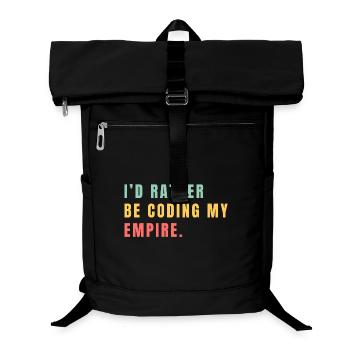 I'd rather be coding my empire - Laptop Backpack - black - Front