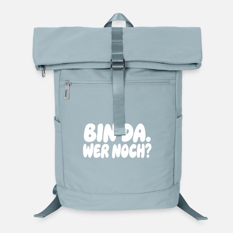 Bin da wer noch lustiger Spruch Humor Laptop-Rucksack 