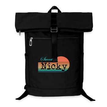 Nicky süßer Nicky Retro Vintage - Laptop-Rucksack  - Schwarz - Vorne