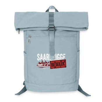 Saarbrigge Du Geiler Saarland Spruch - Laptop-Rucksack  - Eisblau - Vorne