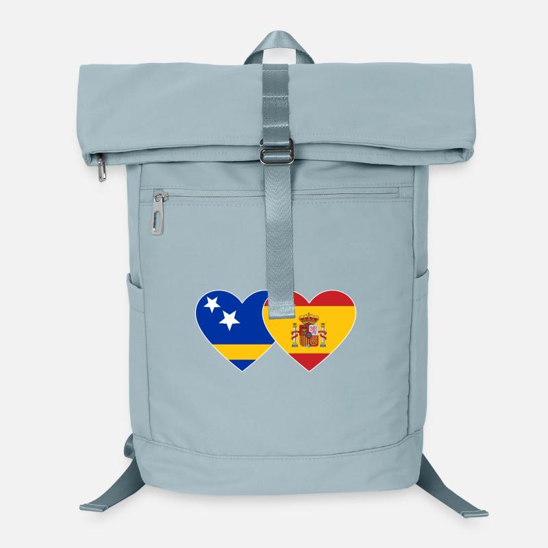 Curacao_Spanien_Flagge_Herz Sac à dos ordinateur
