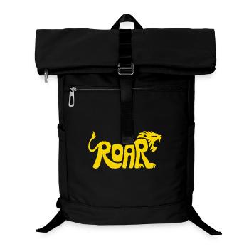 Löwe Brüllen Schriftzug Design - Laptop-Rucksack  - Schwarz - Vorne