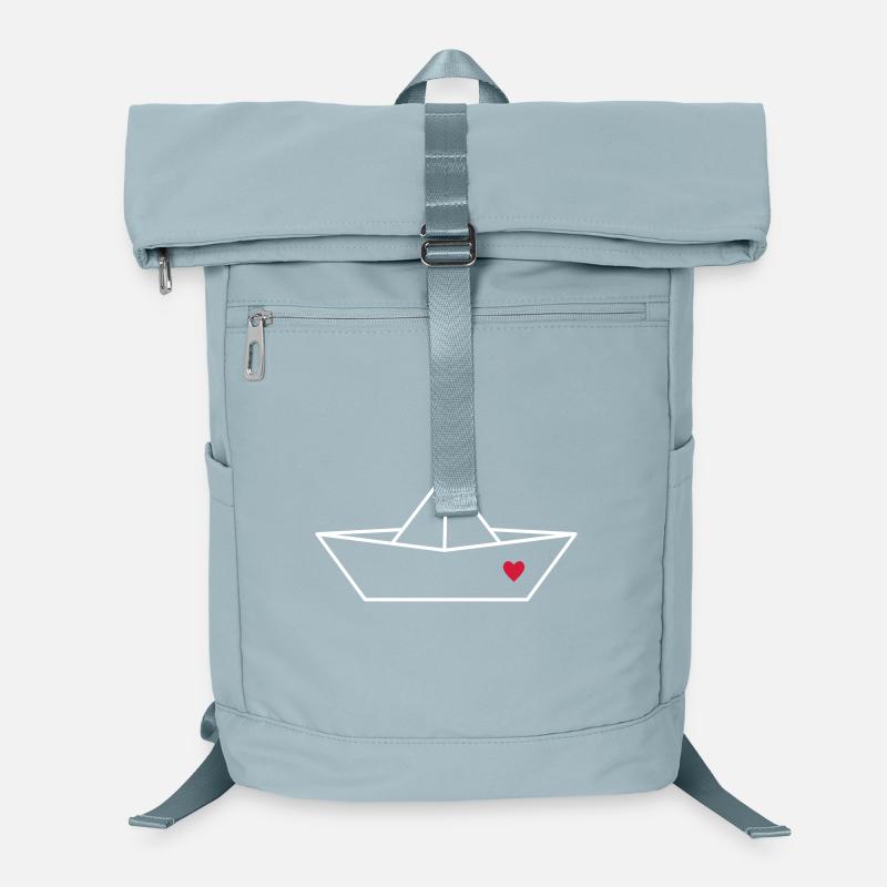 Segelboot Boot Papier Schiff Herz Liebe Geschenk Laptop-Rucksack 