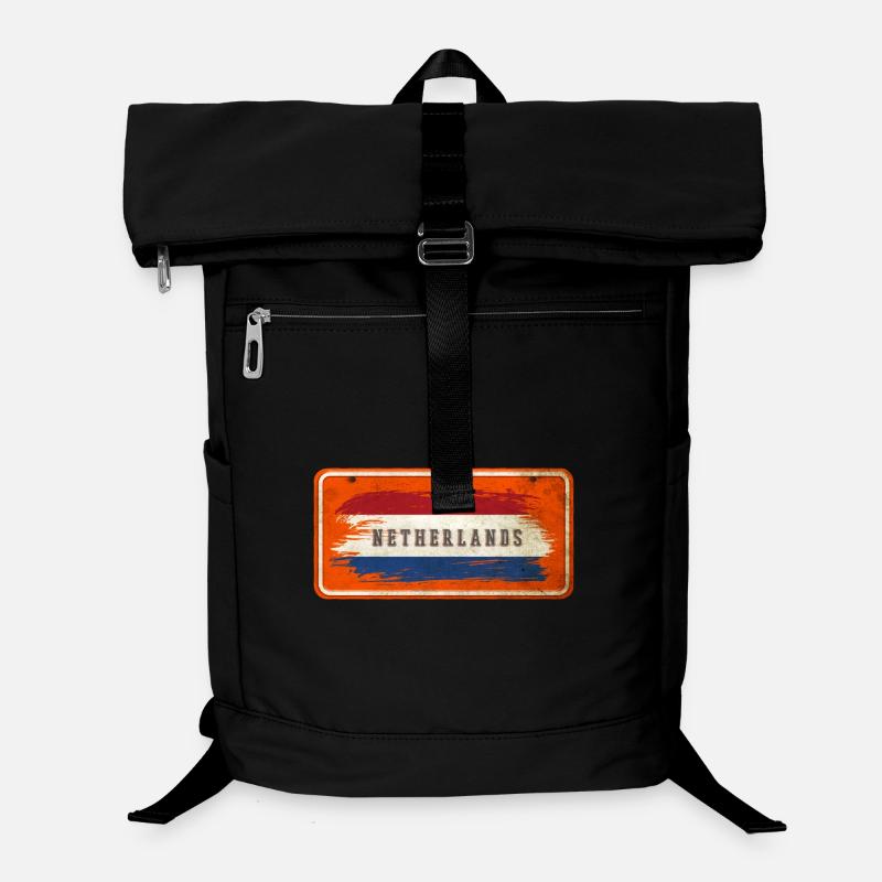 Niederlande Vintage Flaggen Schild Laptop-Rucksack 