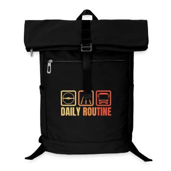 Busfahrer Tagesablauf - Laptop-Rucksack  - Schwarz - Vorne