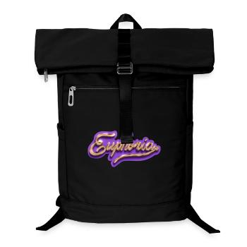 Euphoria in Goldschrift auf Lila - Laptop-Rucksack  - Schwarz - Vorne