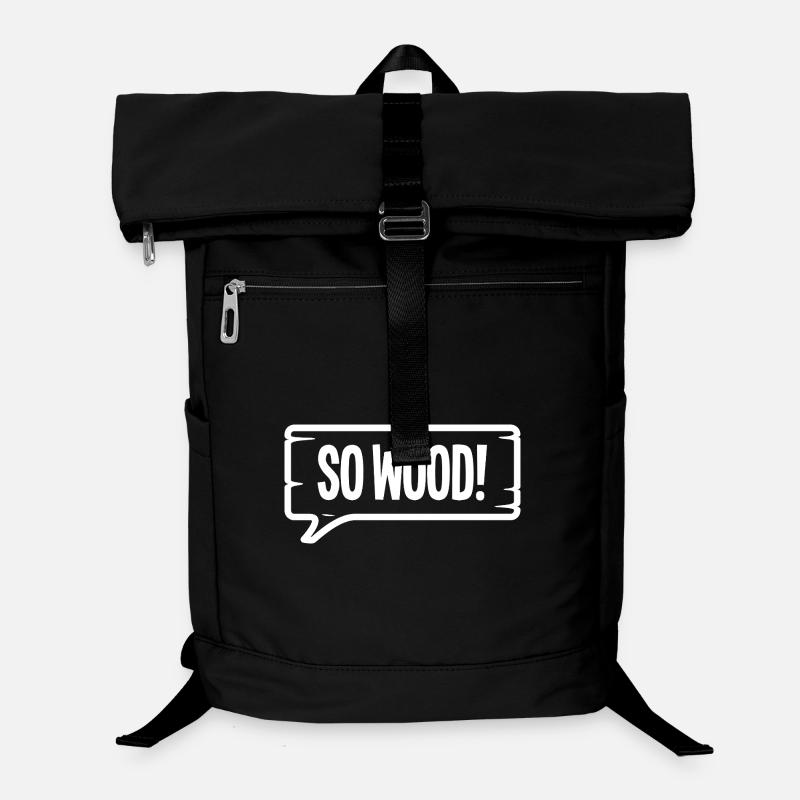 SO WOOD! - Laptop Backpack - black