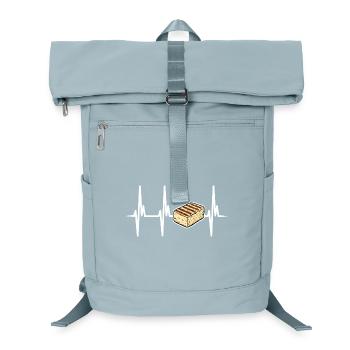 J’adore le fromage halloumi - Sac à dos ordinateur - bleu glacier - Devant