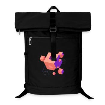 Cube Escher Space Nerd 3D AI Geek Cool PC Techie - Laptop Backpack - black - Front
