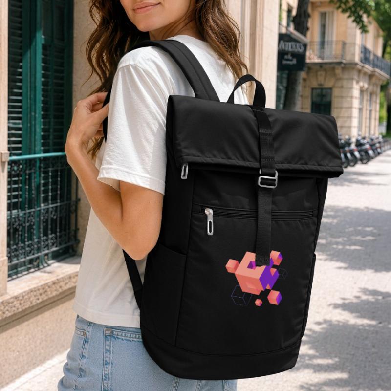 Cube Escher Space Nerd 3D AI Geek Cool PC Techie Sac à dos ordinateur