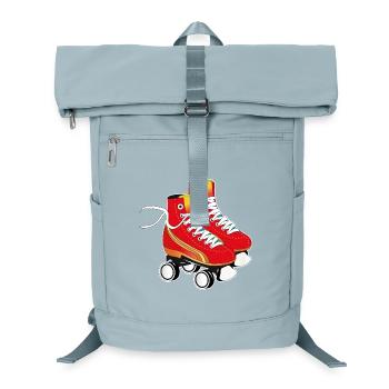 Ein Paar Rollschuhe in auffälligem Rot - Laptop-Rucksack  - Eisblau - Vorne