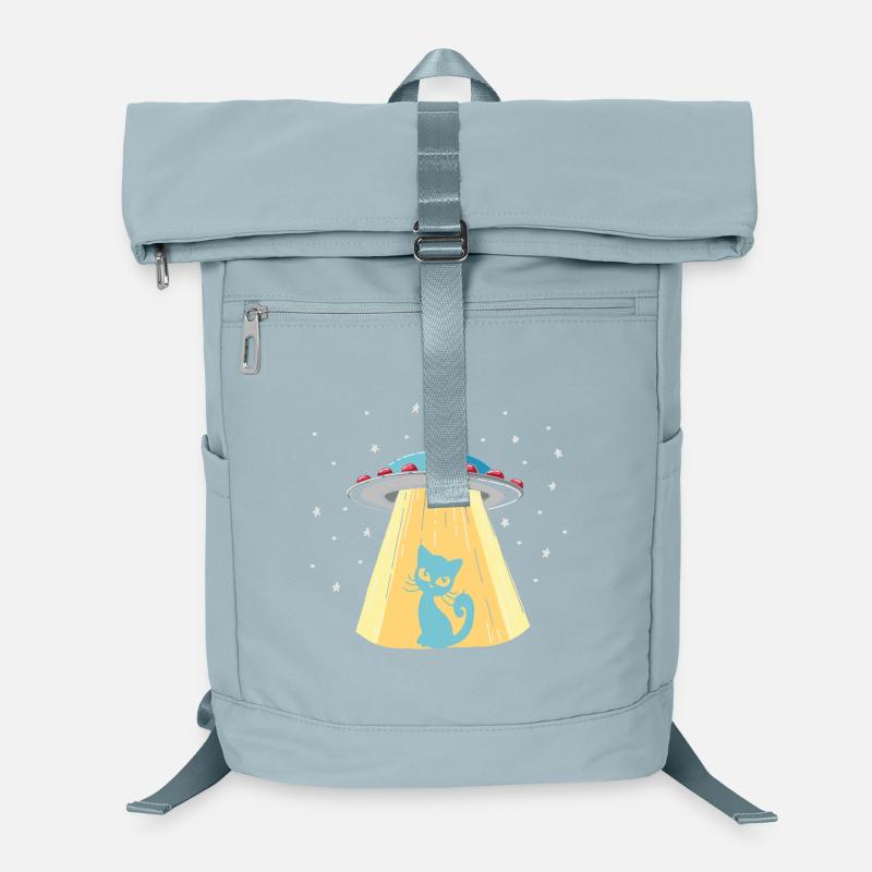 Humorous UFO cat print Laptop Backpack