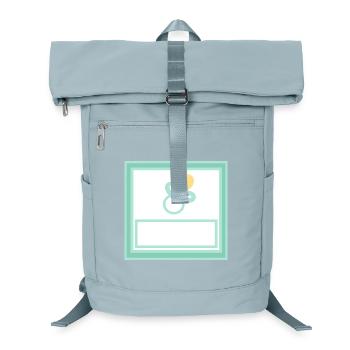Baby Vorlage personalisieren selbst gestalten - Laptop-Rucksack  - Eisblau - Vorne