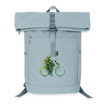 Fahrrad fahren Umweltschutz CO2 Abdruck Fitness - Laptop-Rucksack  - Eisblau - Vorne
