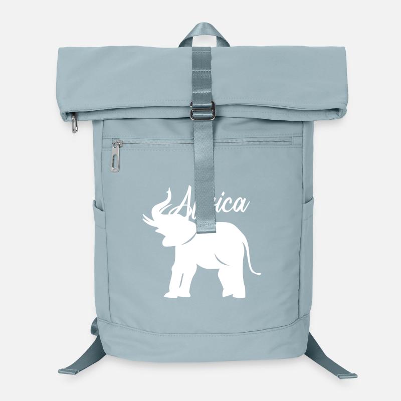 Graphique de l’icône de l’éléphant d’Afrique Elephant Continent Sac à dos ordinateur