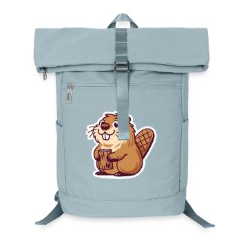 Biber Meme - Laptop-Rucksack  - Eisblau - Vorne