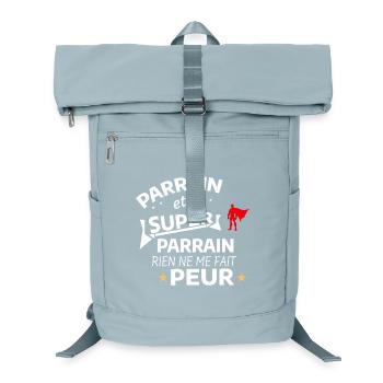 Benutzerdefinierte Superpate mit Umhang Heroisch - Laptop-Rucksack  - Eisblau - Vorne