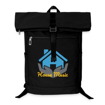 Geometrisches Haus mit Stil - Laptop-Rucksack  - Schwarz - Vorne