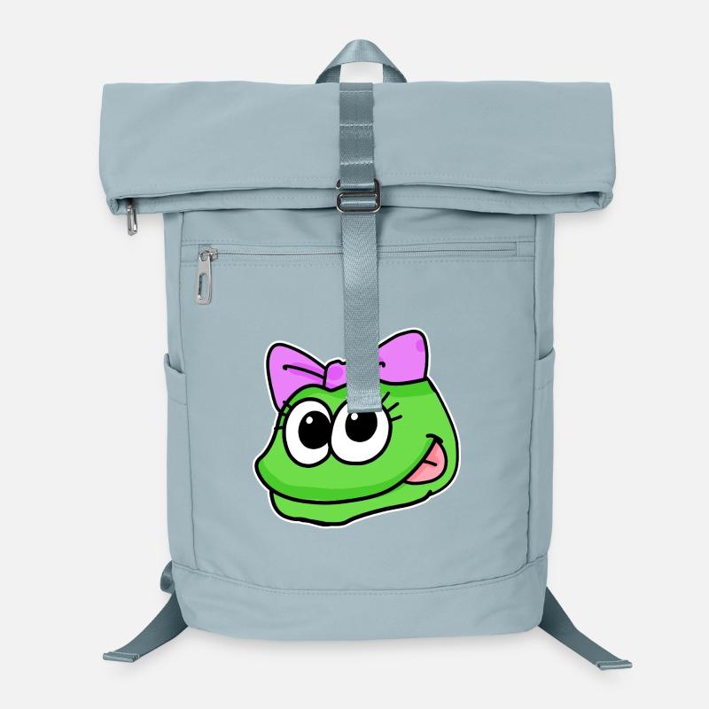 Frosch Mädchen Kopf Tierkopf Laptop-Rucksack 