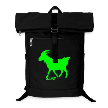 Chèvre vert fluo - Sac à dos ordinateur - noir - Devant