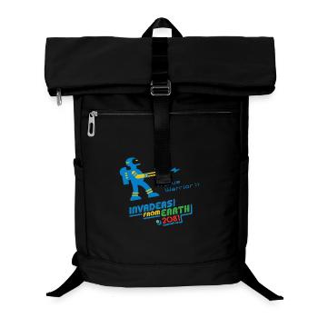 Eindringlinge von der Erde 2081 BLAUER KRIEGER - Laptop-Rucksack  - Schwarz - Vorne