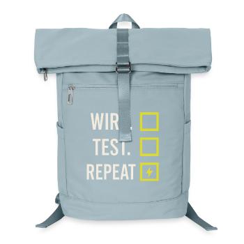 Apprentice electrician, student in the electrical trade - Laptop Backpack - ice blue - Front