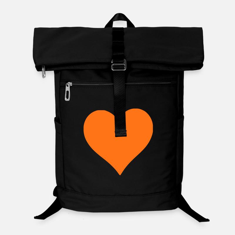 orangenes Herz orangen Geschenk  Laptop-Rucksack 