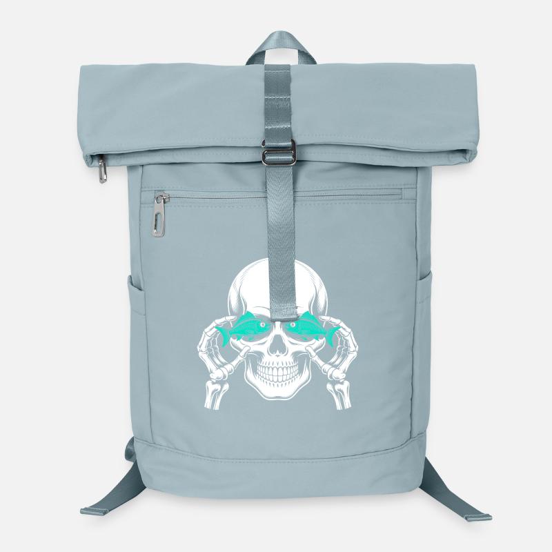 Skull and crossbones with fish Laptop Backpack
