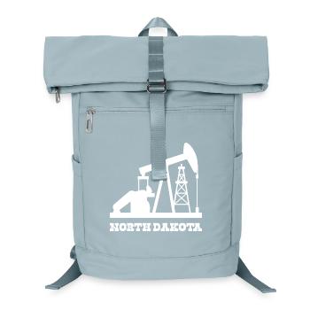 North Dakota Oilfield Pumpjack Design - Laptop Backpack - ice blue - Front