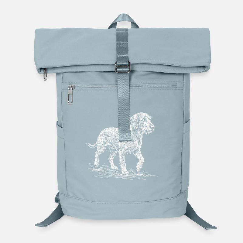 Croquis teckel – Design minimaliste de chien Sac à dos ordinateur