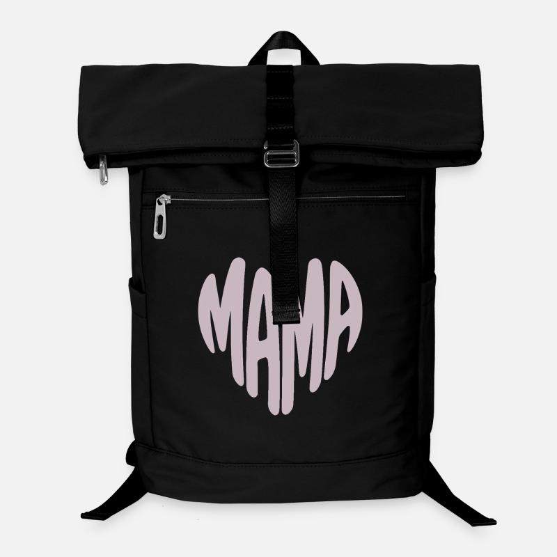 Typographie de Mom Heart Sac à dos ordinateur
