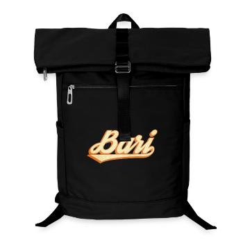 Vintage Bari lettering - Laptop Backpack - black - Front