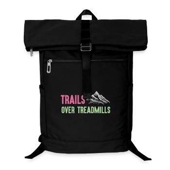 Trailrunning - Trails über Laufbänder - Laptop-Rucksack  - Schwarz - Vorne