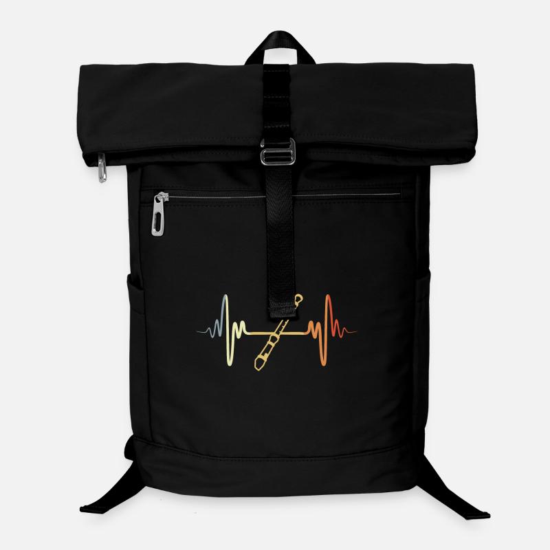 Retro Flöte Laptop-Rucksack 