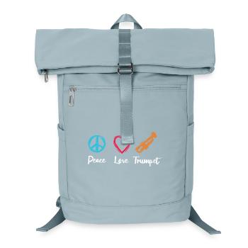 Frieden Liebe Trompete - Laptop-Rucksack  - Eisblau - Vorne