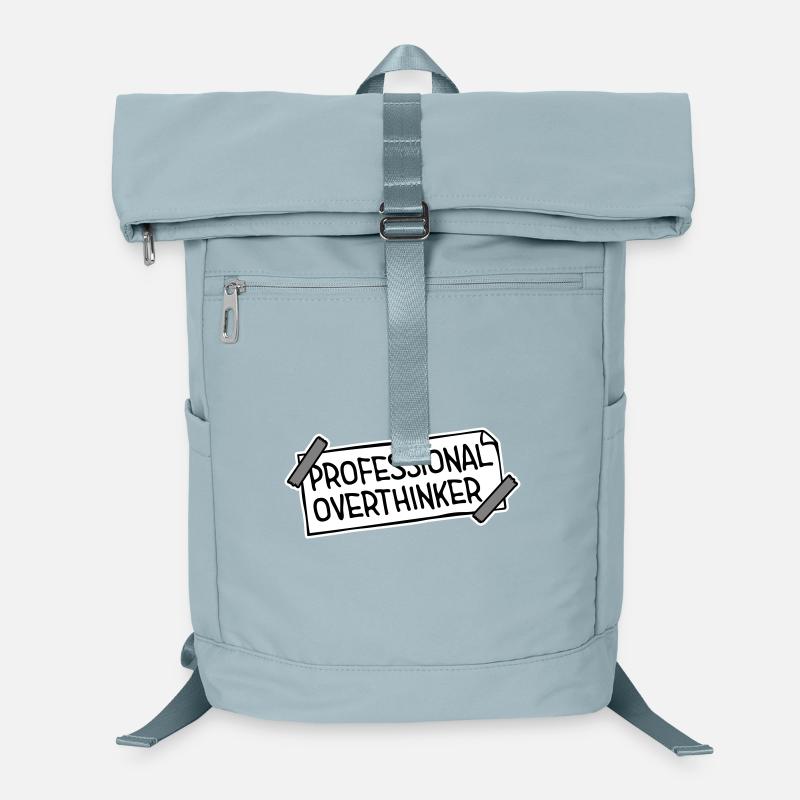 Professional Overthinker Funny Brooding Anxiety Logo Laptop Backpack