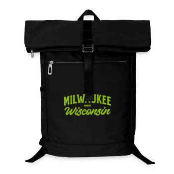 Milwaukee Wisconsin Vintage Script - Laptop Backpack - black - Front