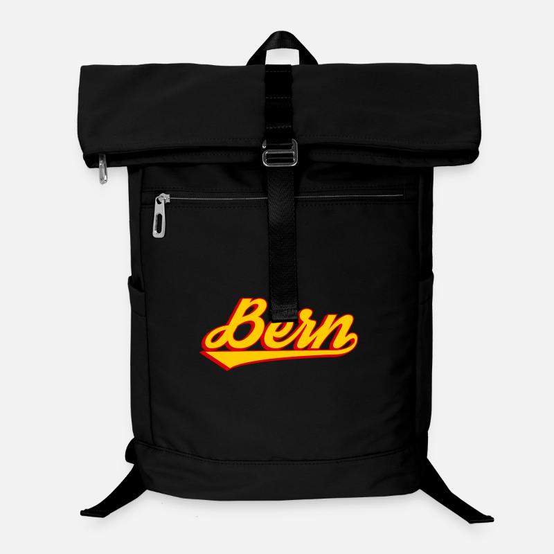 Bern Retro Font Logo Print Laptop Backpack