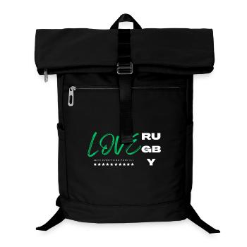 Love rugby green - Laptop Backpack - black - Front