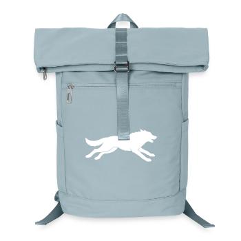 Wolf Silhouette - Laptop-Rucksack  - Eisblau - Vorne