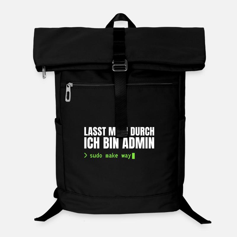 Lasst mich durch, ich bin Admin – Sudo Make Way - Laptop-Rucksack  - Schwarz