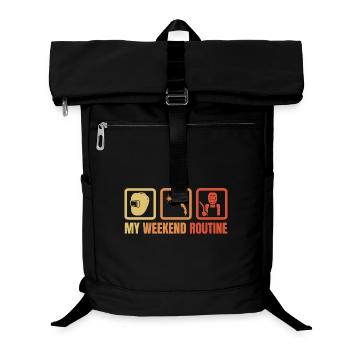 Schweißer Wochenendroutine - Laptop-Rucksack  - Schwarz - Vorne
